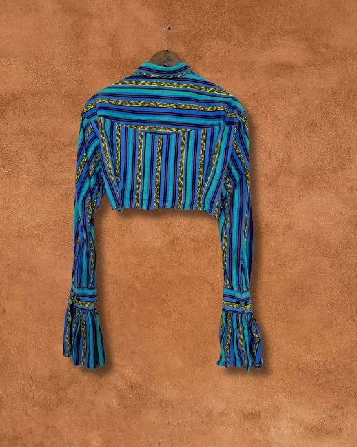 Upcycled Vintage Cropped Western Shirt