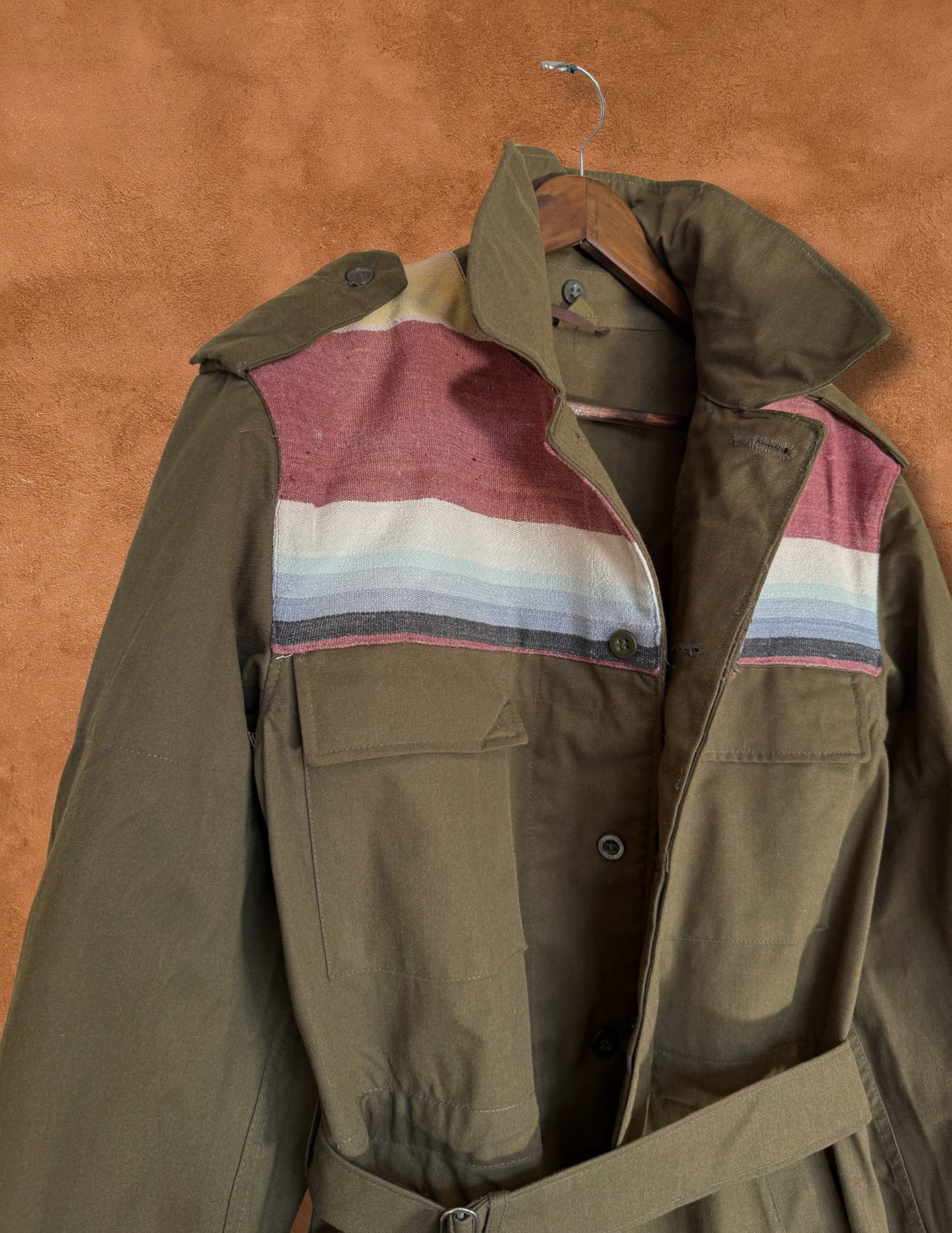Upcycled Military Field Jacket — Midcentury Blanket Edition I