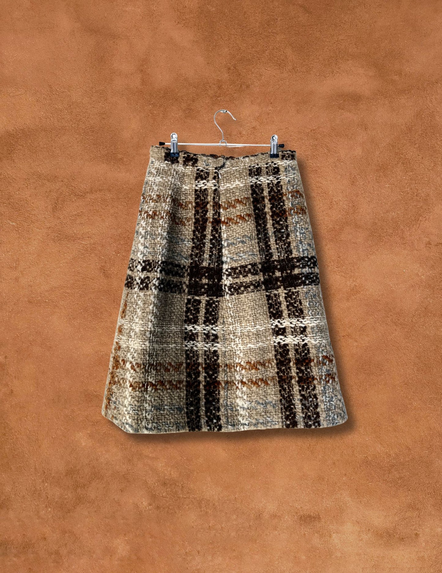 Vintage Mohair Blend 70s Plaid Suit