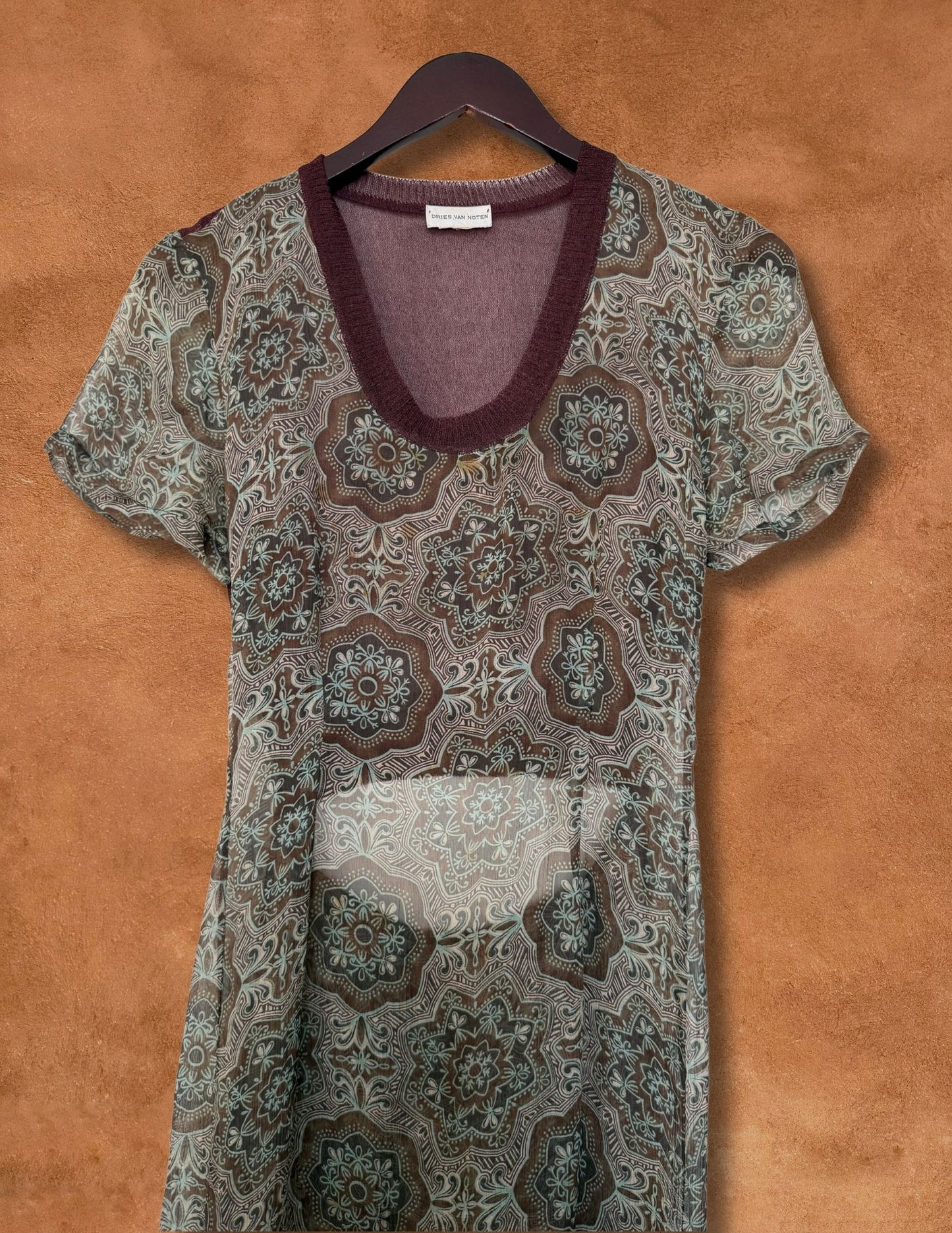 Vintage 90s Silk Chiffon Dries Van Noten Size 38