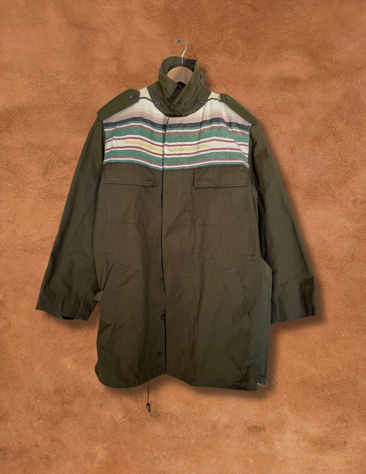 Upcycled Military Field Jacket — Midcentury Blanket Edition H