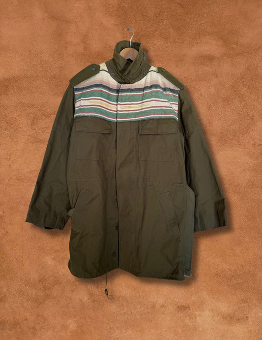 Upcycled Military Field Jacket — Midcentury Blanket Edition H