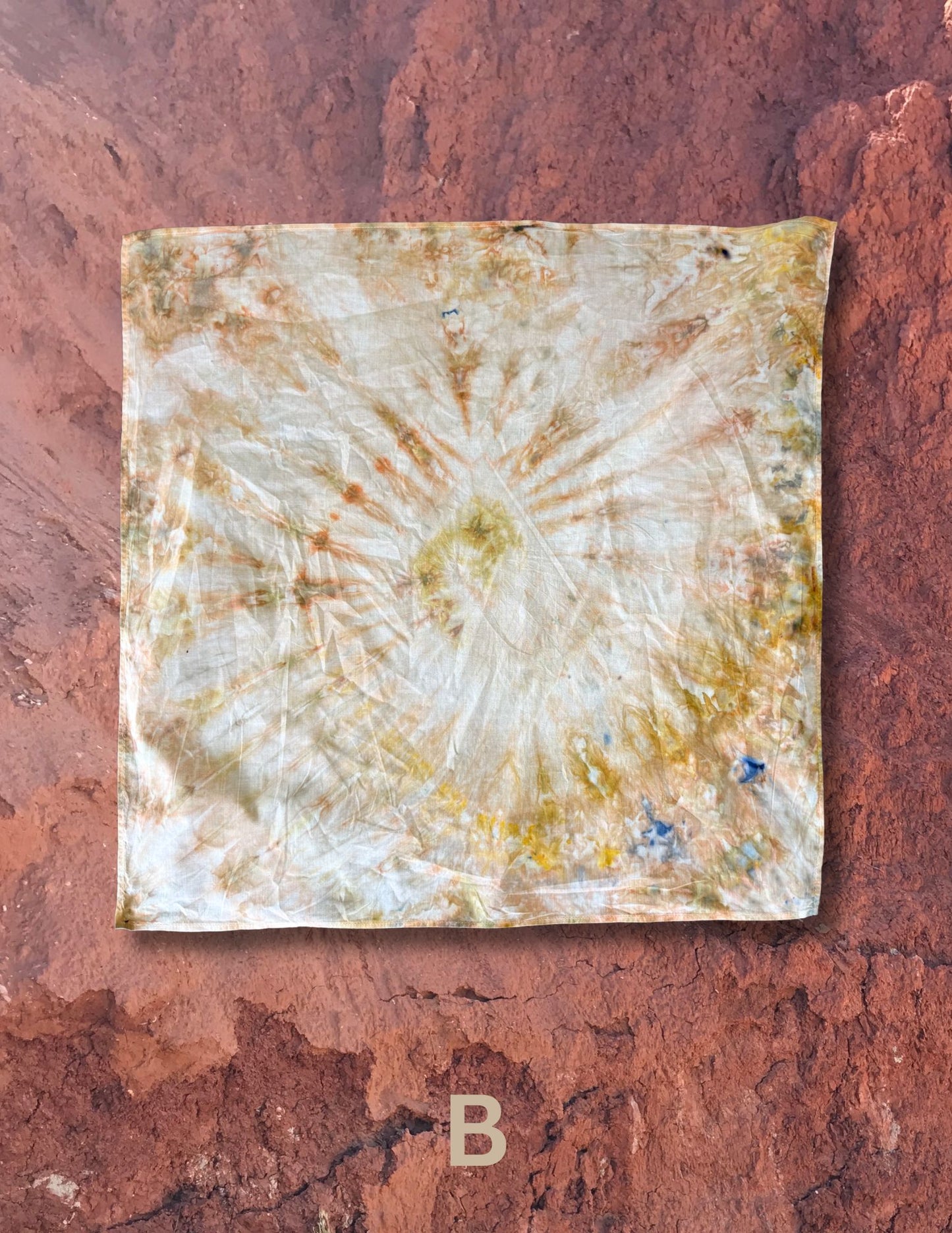 Limited Edition Hand Dyed Organic Cotton Bandana -Morning Light