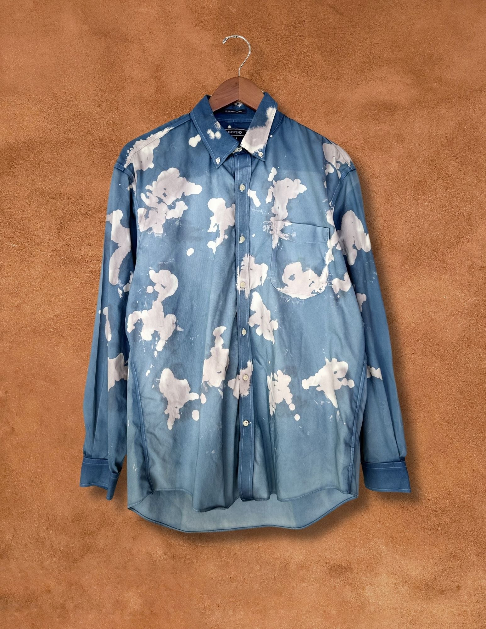Upcycled Vintage Menswear Shirt 48 x 32 Cloud 5