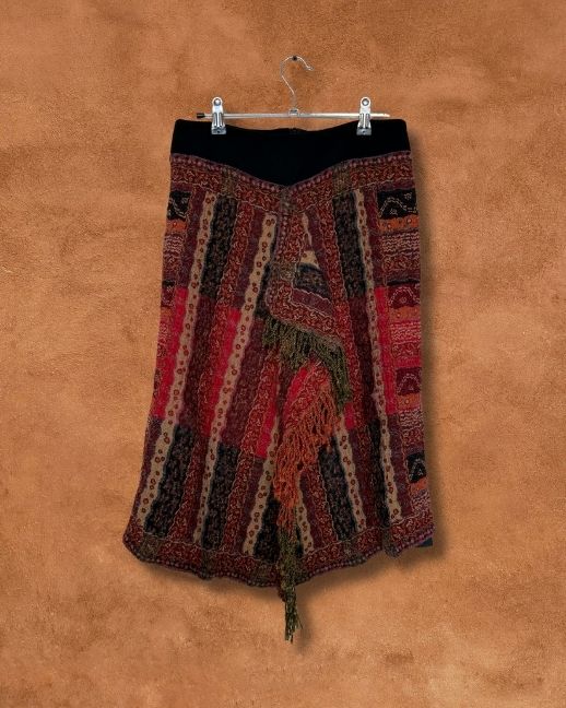 Vintage 80s Knit Asymmetrical Skirt