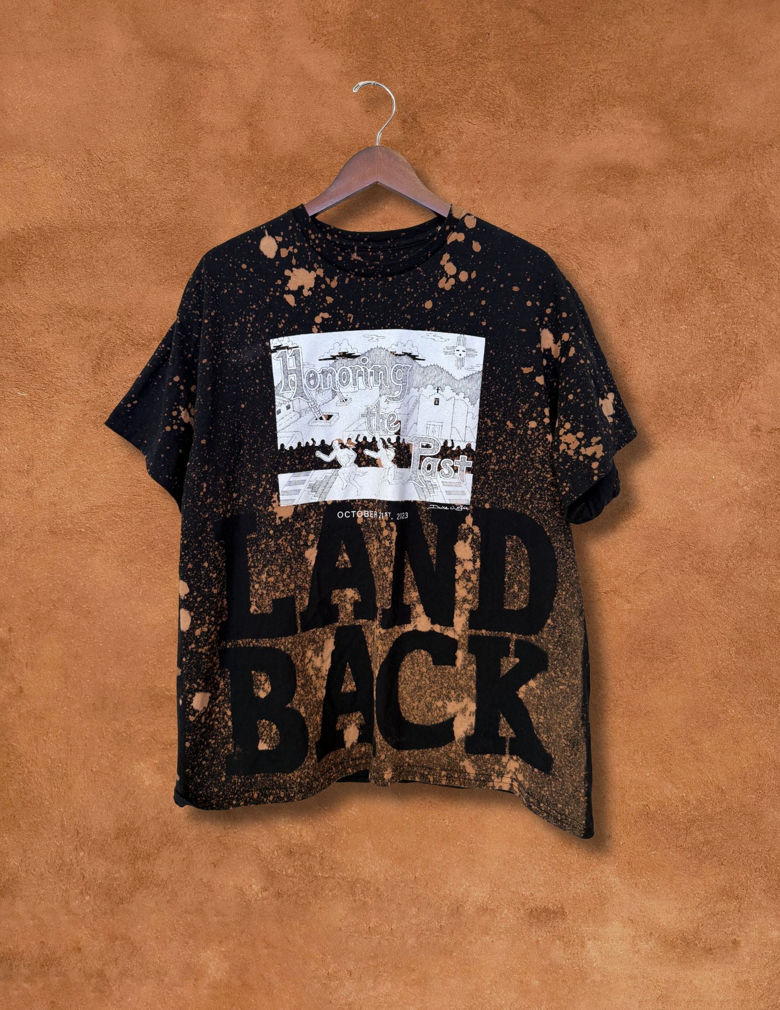 Upcycled Vintage Tee- Land Back 46 x 28