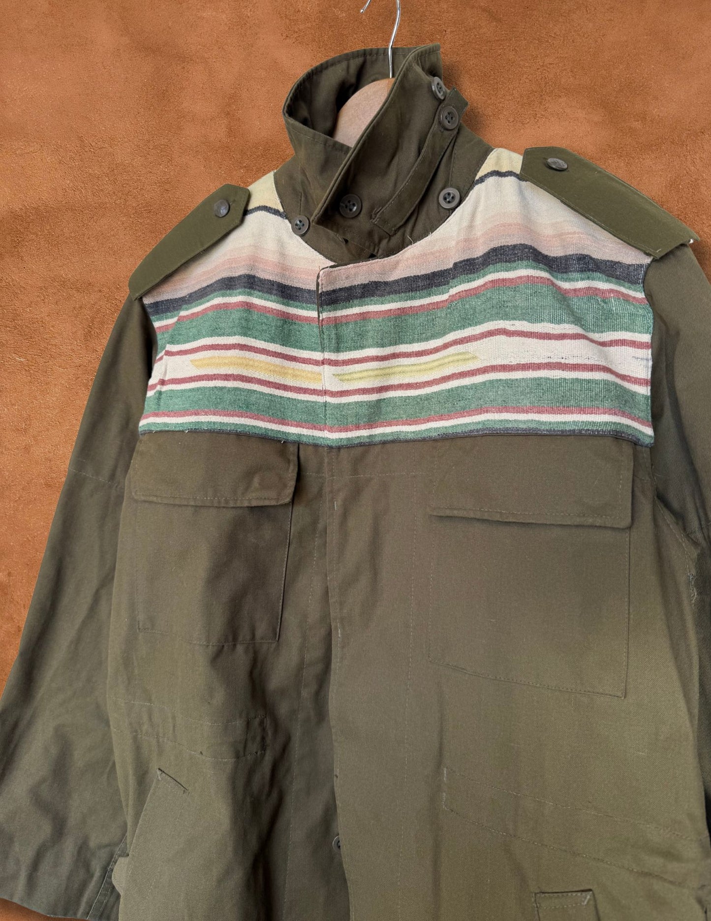Upcycled Military Field Jacket — Midcentury Blanket Edition H