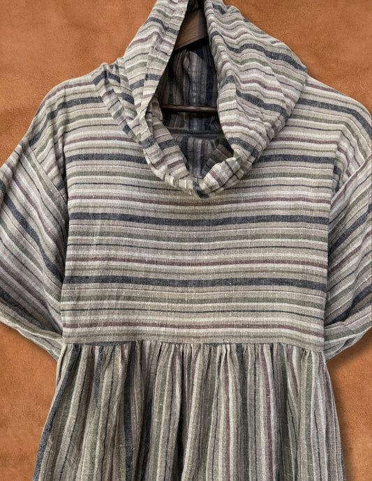 Upcycled Vintage 80s Linen Dress