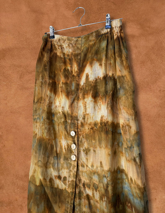 Upcycled Vintage 80s Linen Skirt