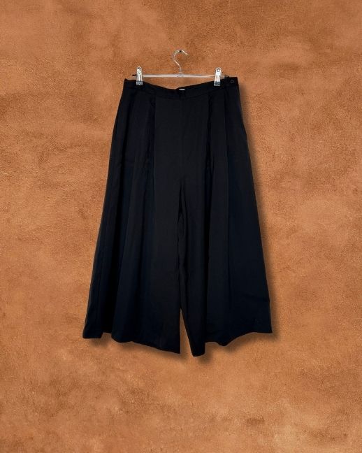 Vintage 80s Wide Leg Cropped Pant