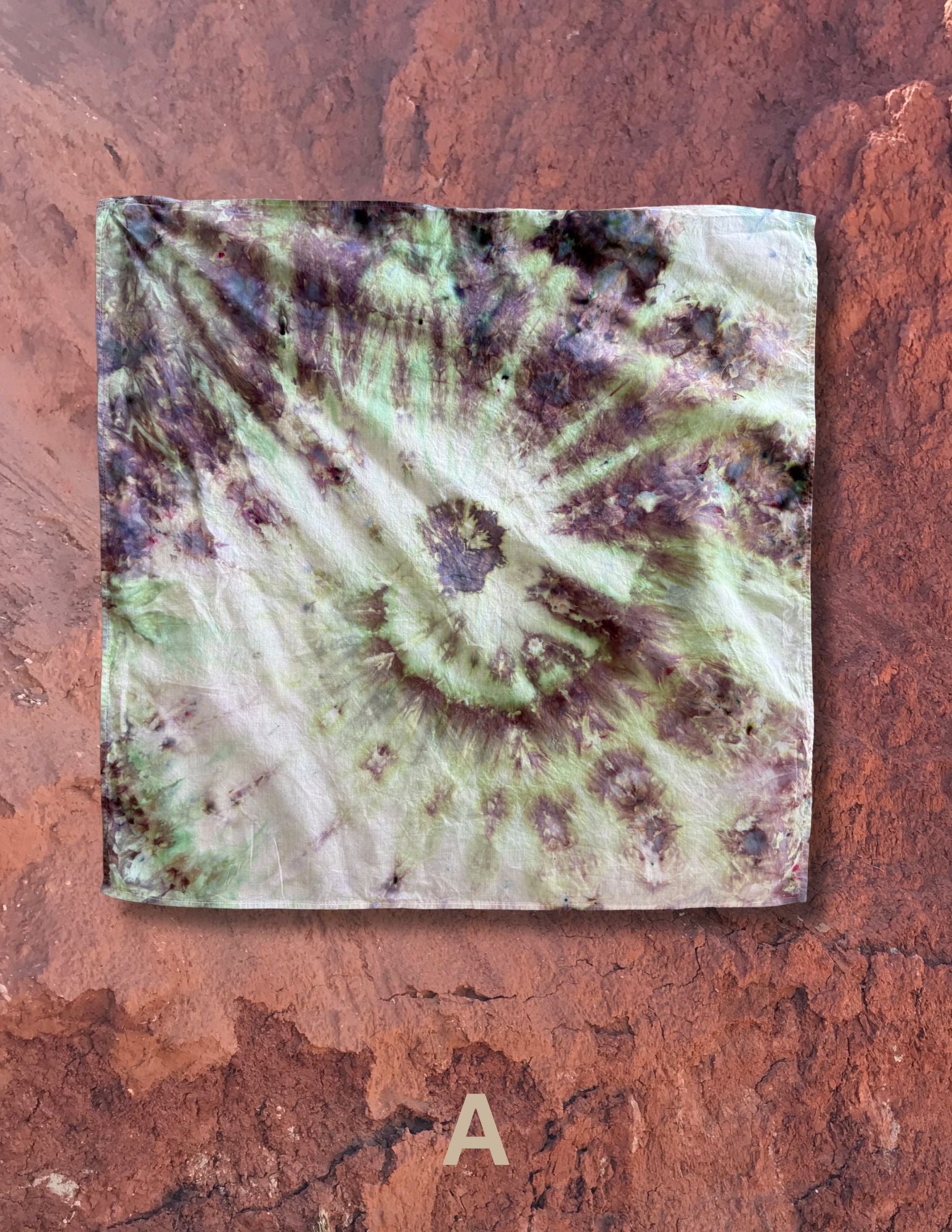 Limited Edition Hand Dyed Organic Cotton Bandana -Juniper Berry