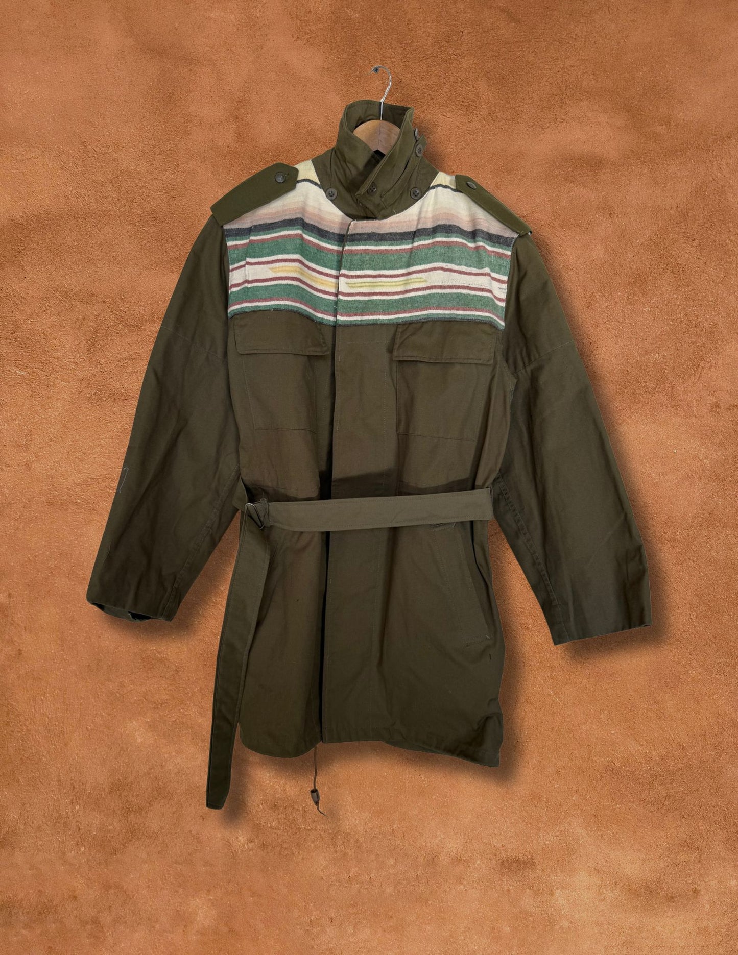 Upcycled Military Field Jacket — Midcentury Blanket Edition H