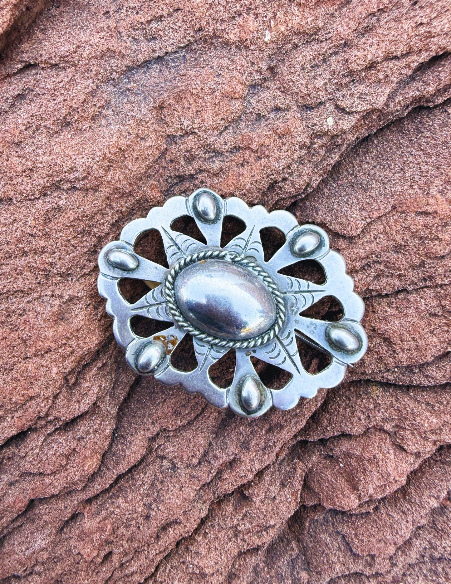 🤎 Vintage Sterling Southwest Pin