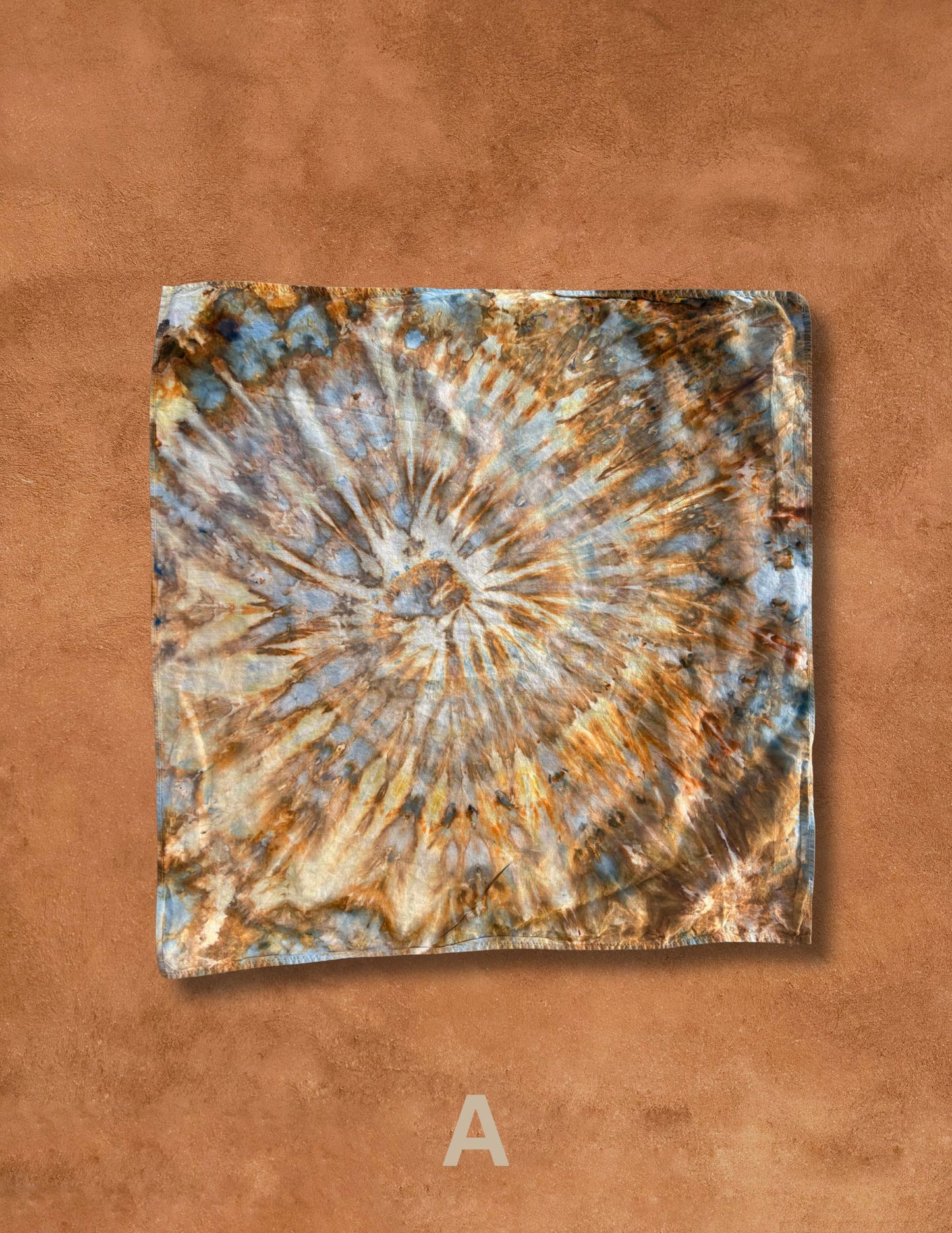 Limited Edition Hand Dyed Organic Cotton Bandana -Ochre