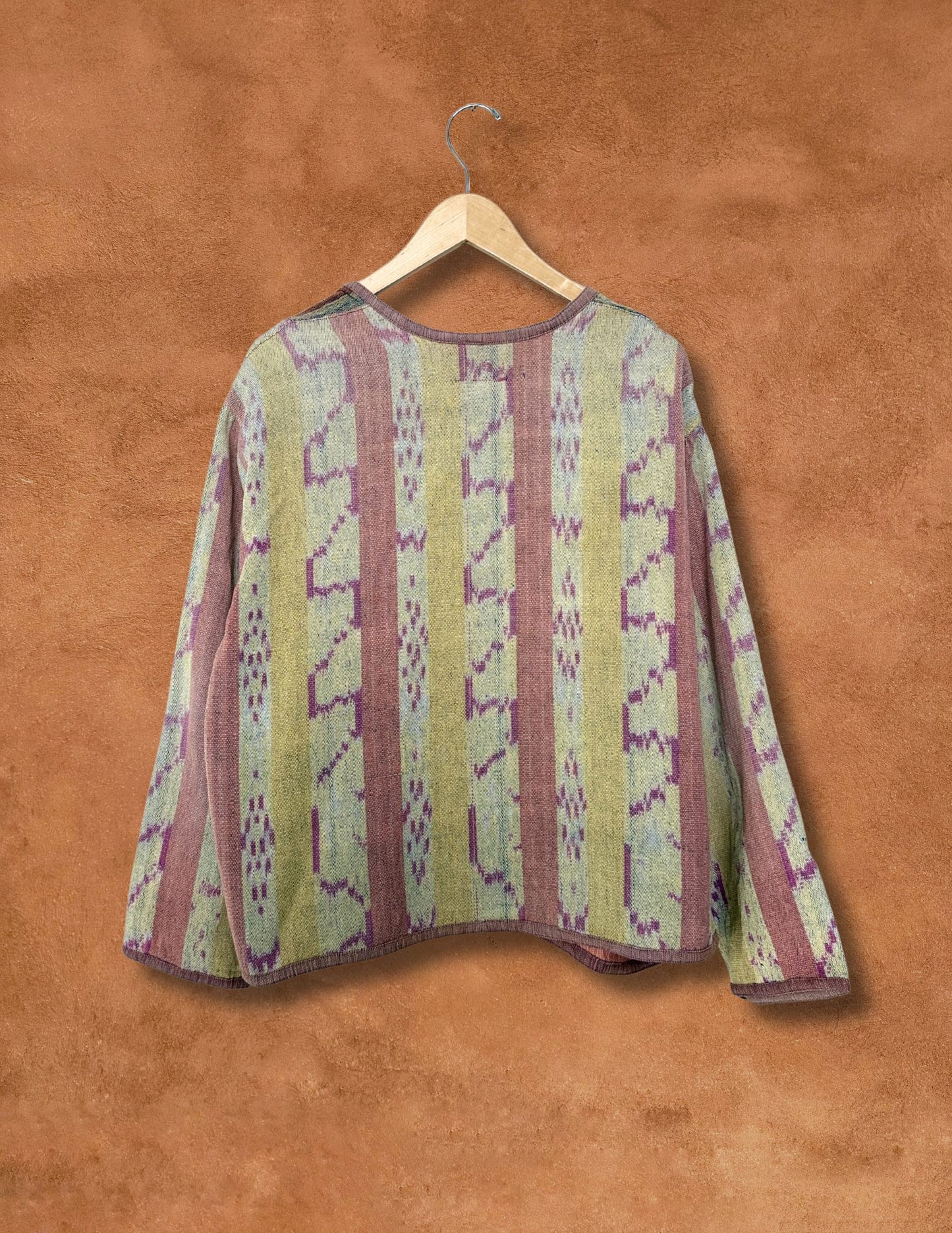 Vintage 80s Ikat Cardigan 48 x 24