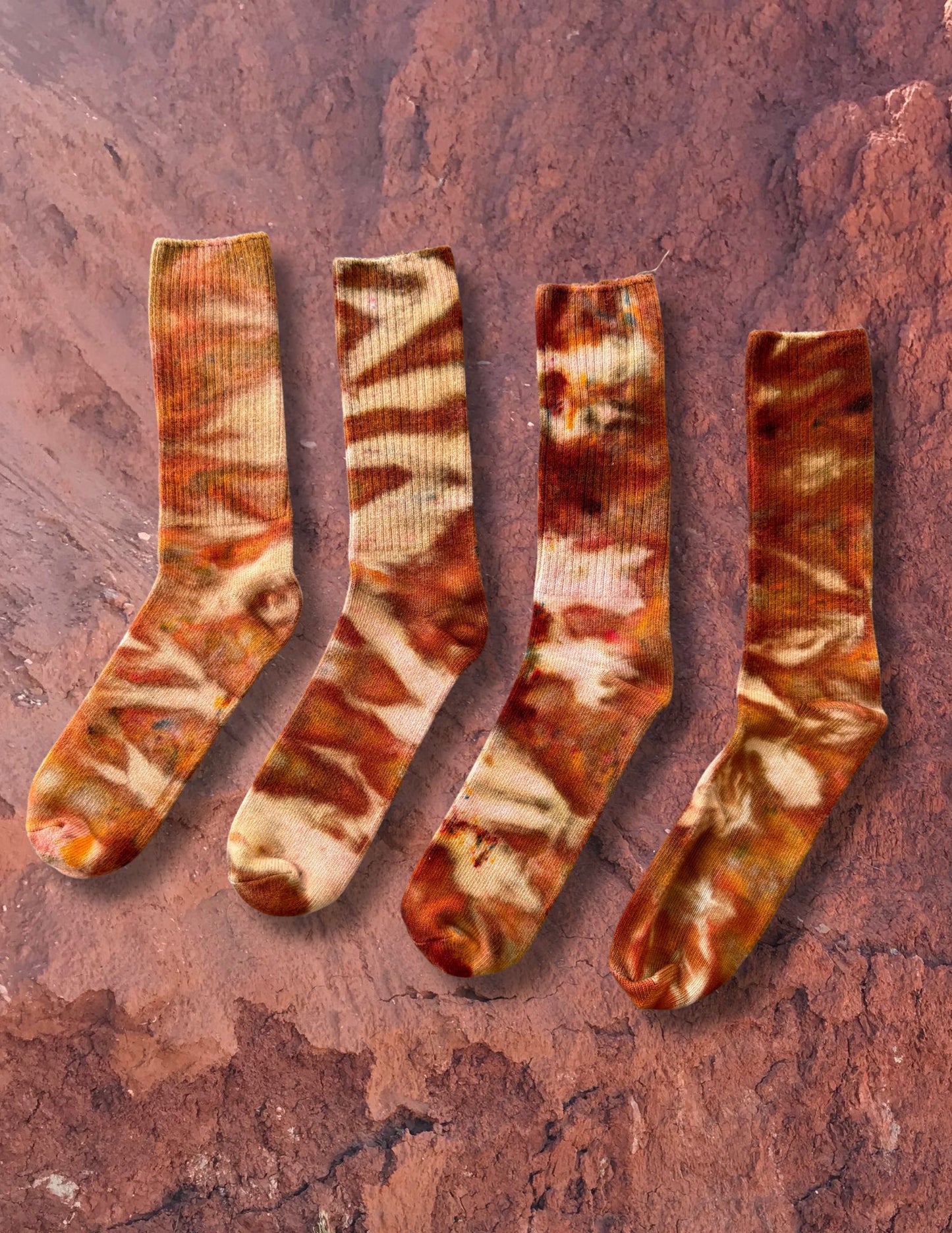 Limited Edition Hand Dyed Softest Socks- Firebird