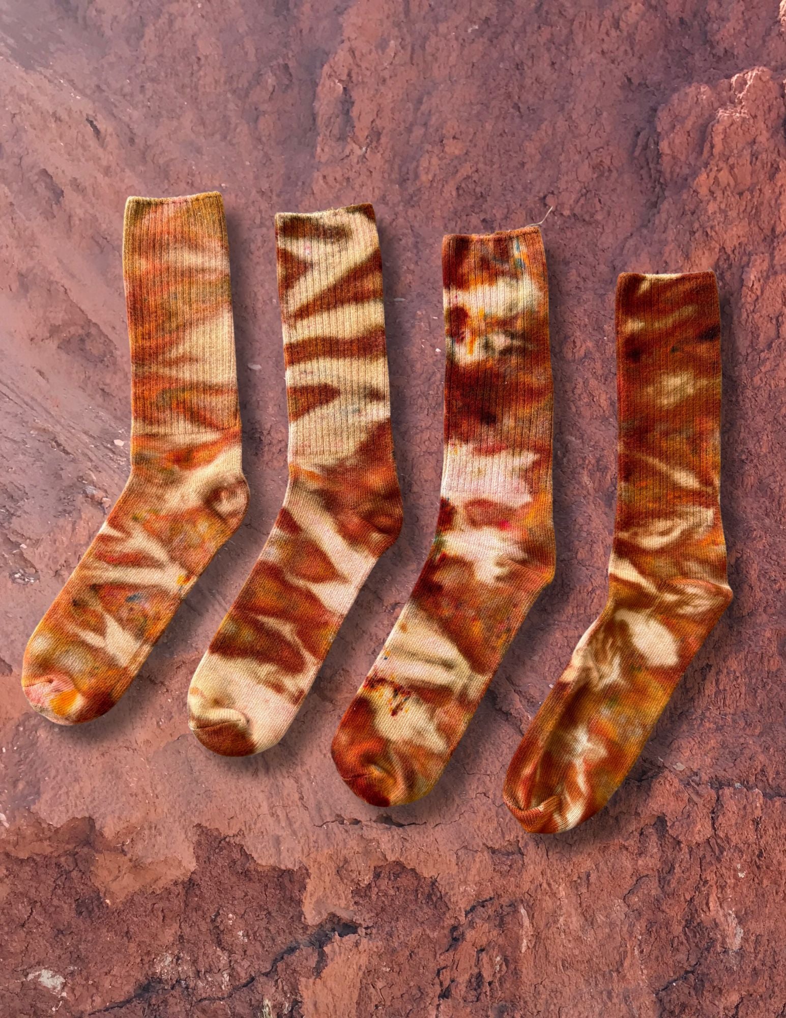 Limited Edition Hand Dyed Softest Socks- Firebird