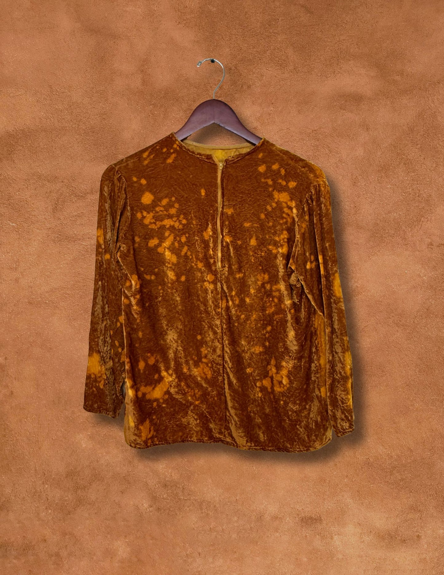 Upcycled Vintage Velvet Top - Land Back