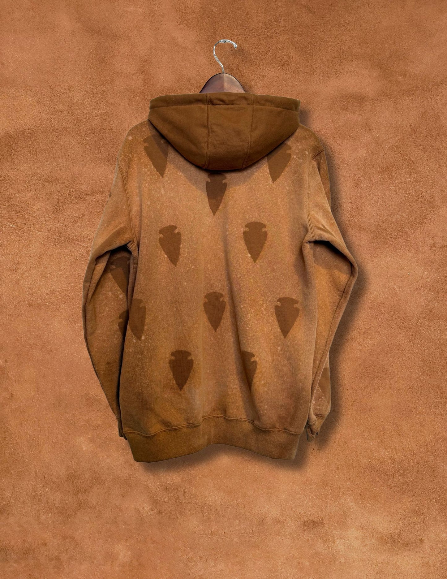 Upcycled Vintage Zip Hoodie- 50 x 31 Arrowhead