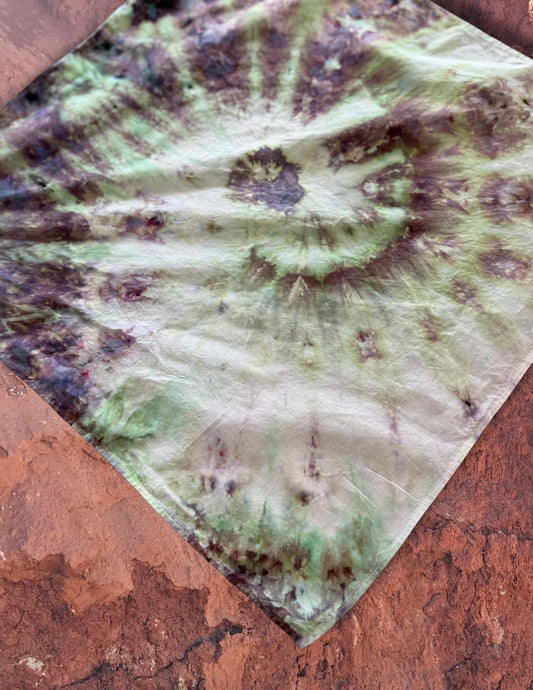 Limited Edition Hand Dyed Organic Cotton Bandana -Juniper Berry