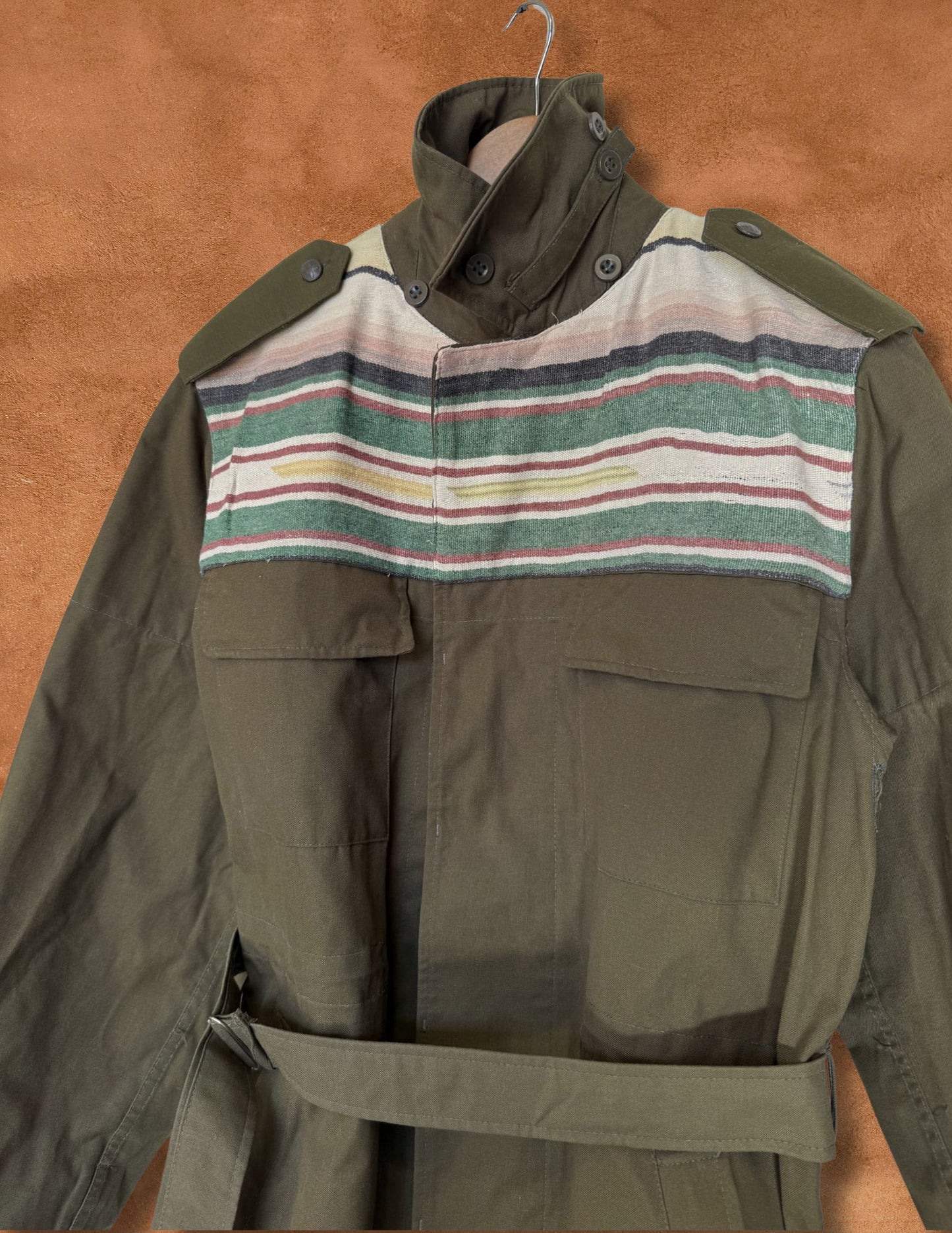 Upcycled Military Field Jacket — Midcentury Blanket Edition H