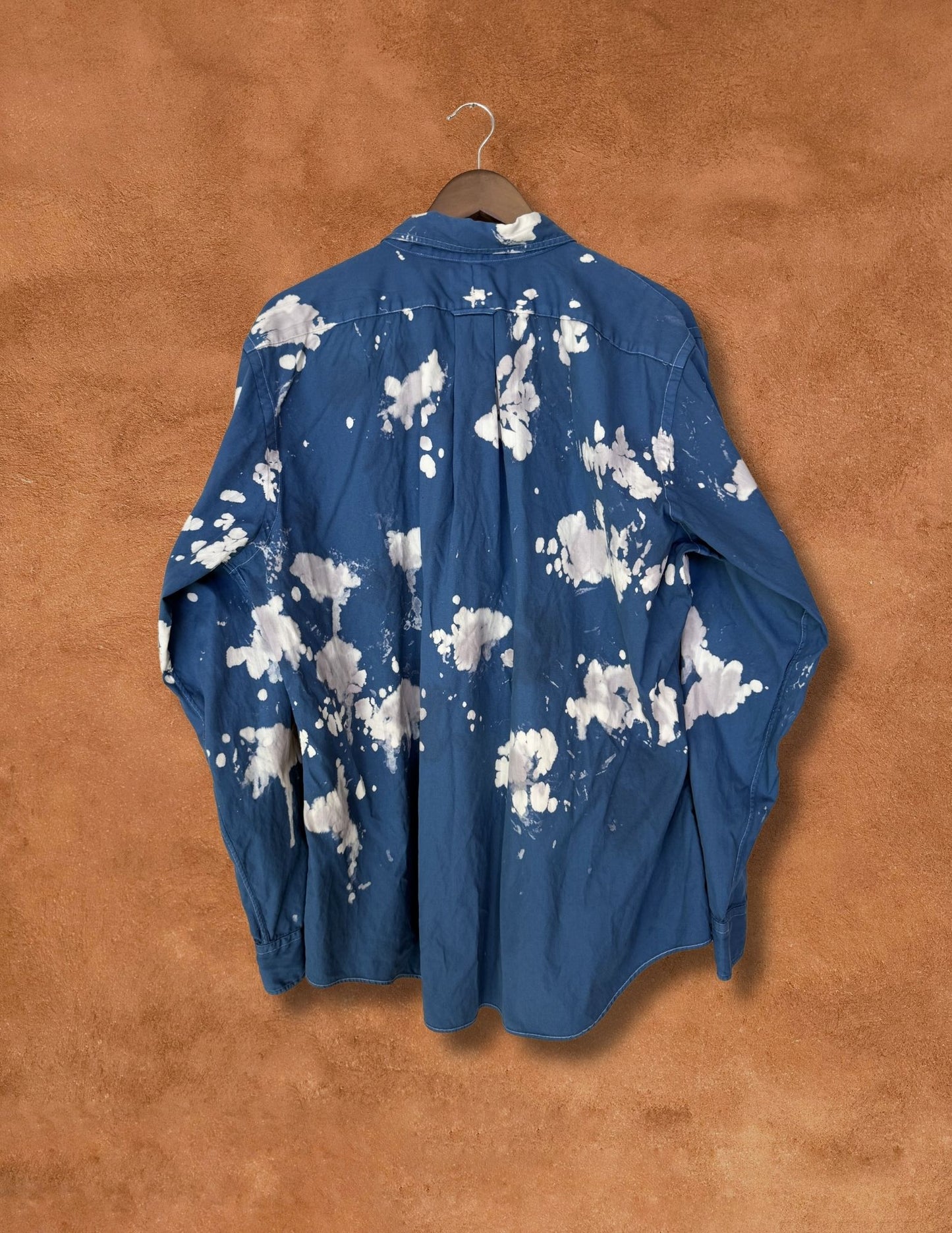 Upcycled Vintage Menswear Shirt 48 X 30 Cloud 3