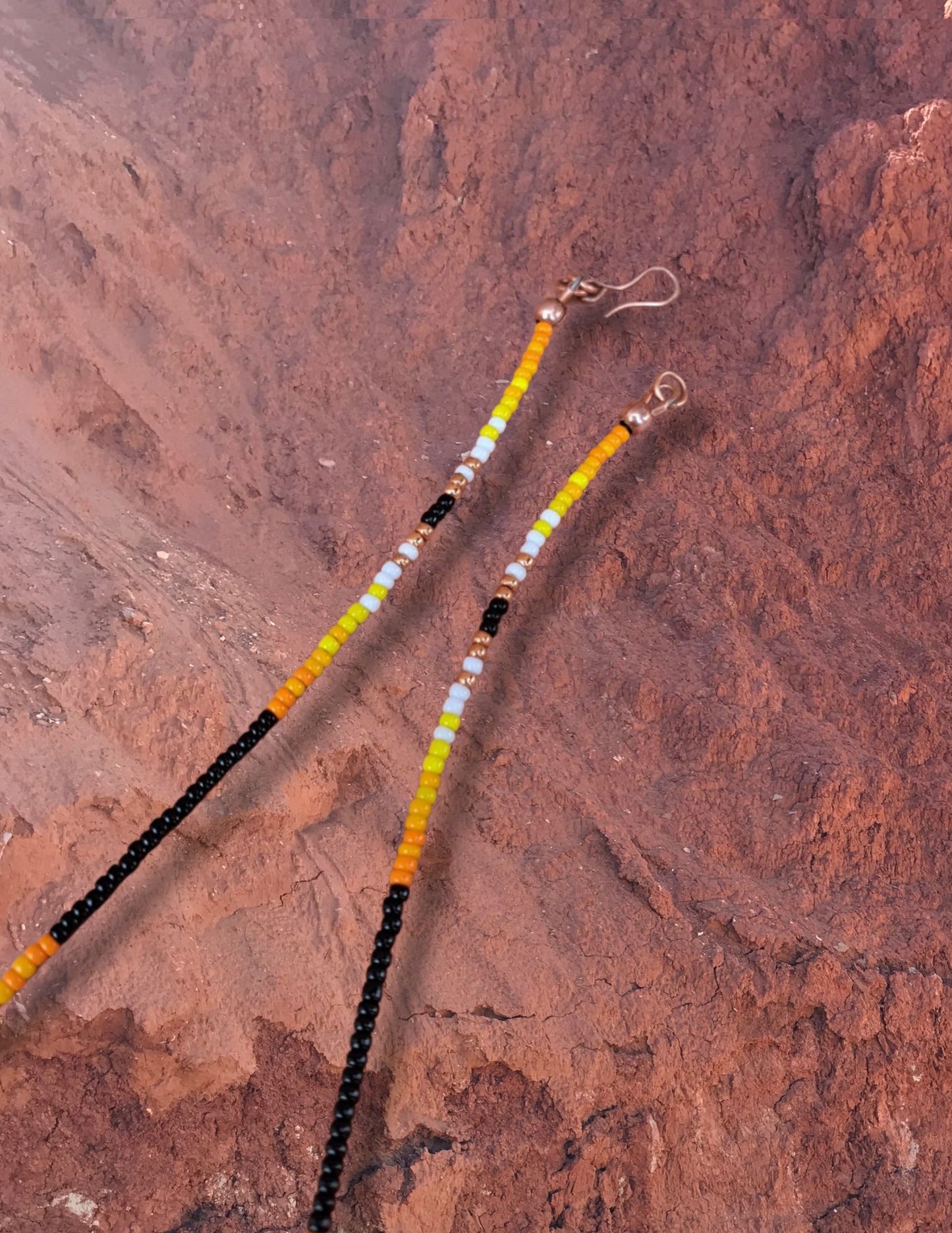 Bumblebee Jasper Beaded Necklas by Nicholas Pope