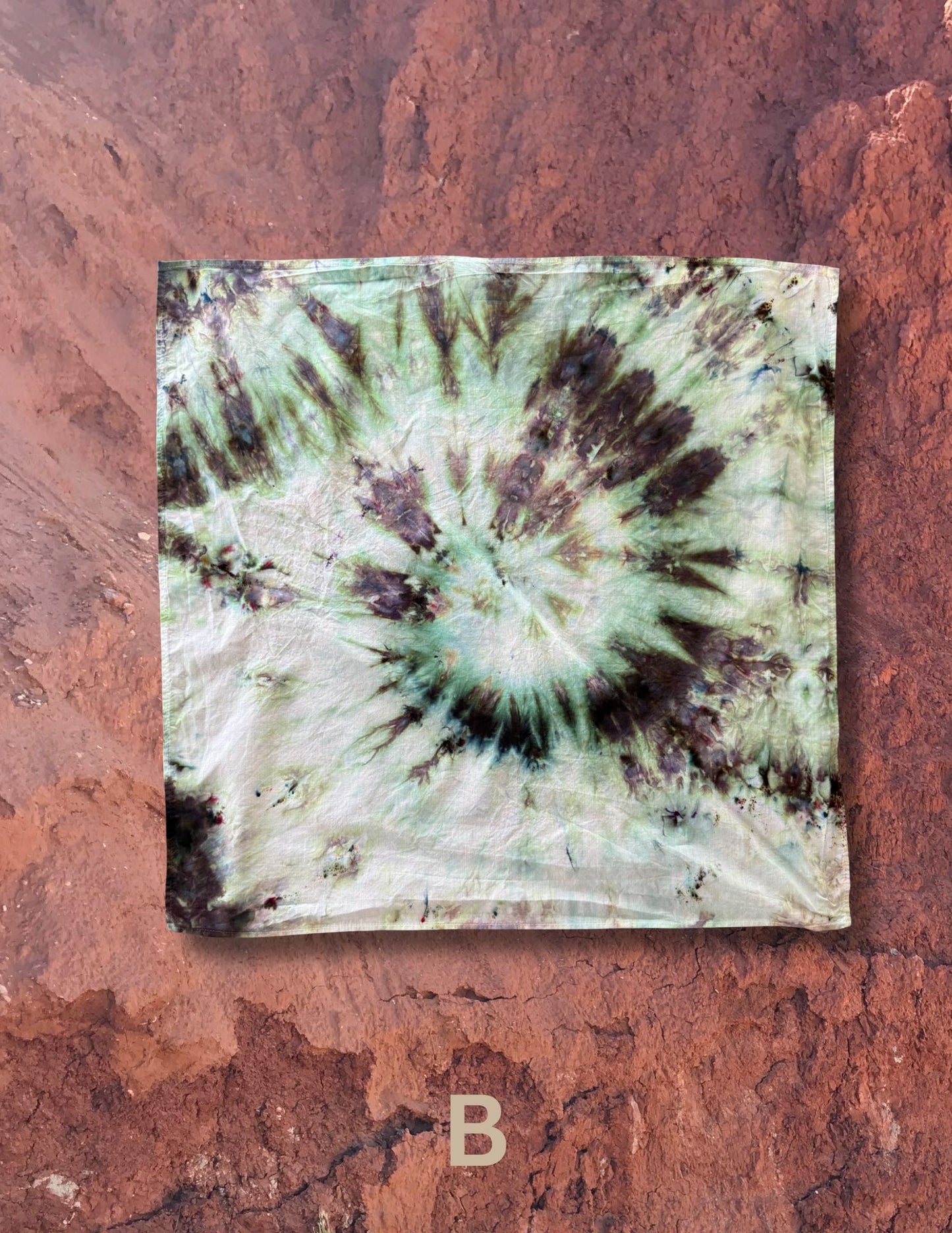 Limited Edition Hand Dyed Organic Cotton Bandana -Juniper Berry