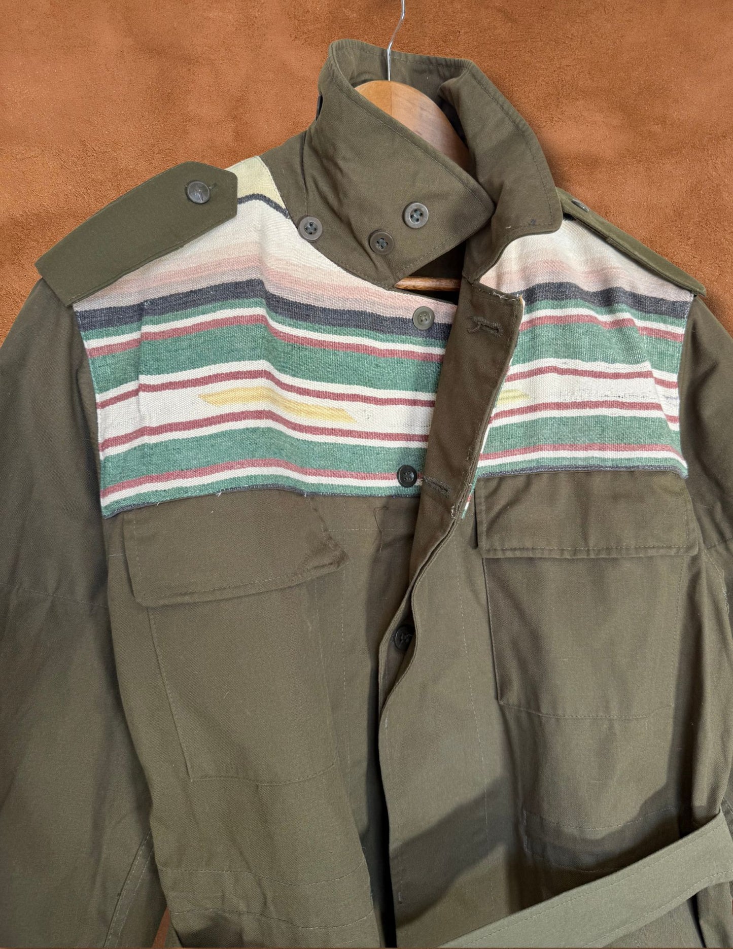 Upcycled Military Field Jacket — Midcentury Blanket Edition H