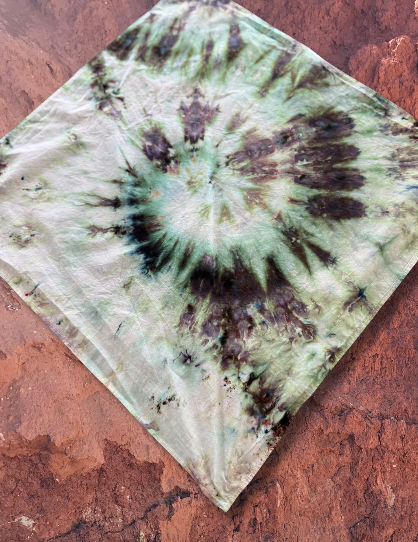 Limited Edition Hand Dyed Organic Cotton Bandana -Juniper Berry