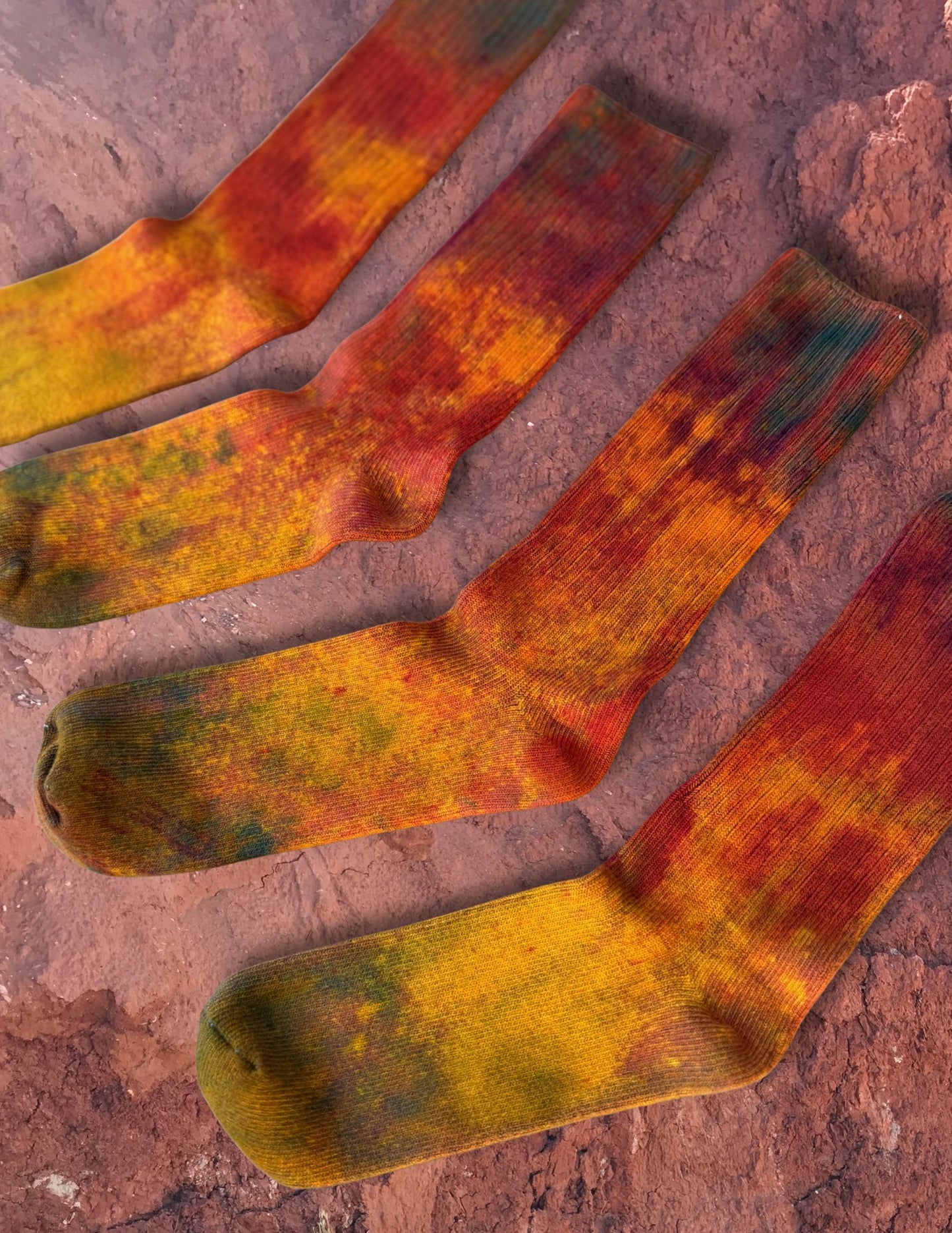 Limited Edition Hand Dyed Softest Socks- Rainbow