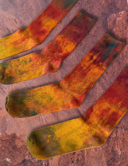 Limited Edition Hand Dyed Softest Socks- Rainbow