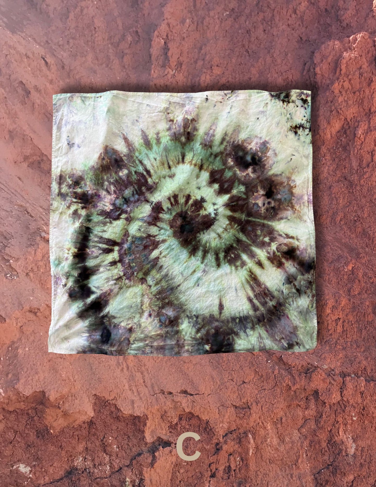 Limited Edition Hand Dyed Organic Cotton Bandana -Juniper Berry