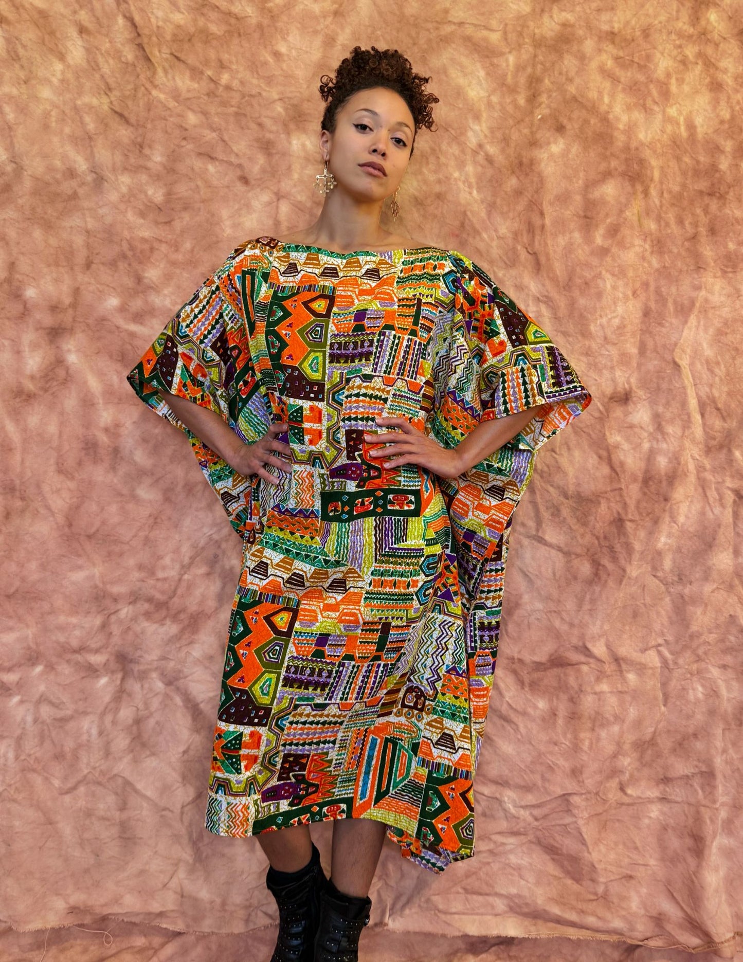 Upcycled Vintage Bark Cloth Top