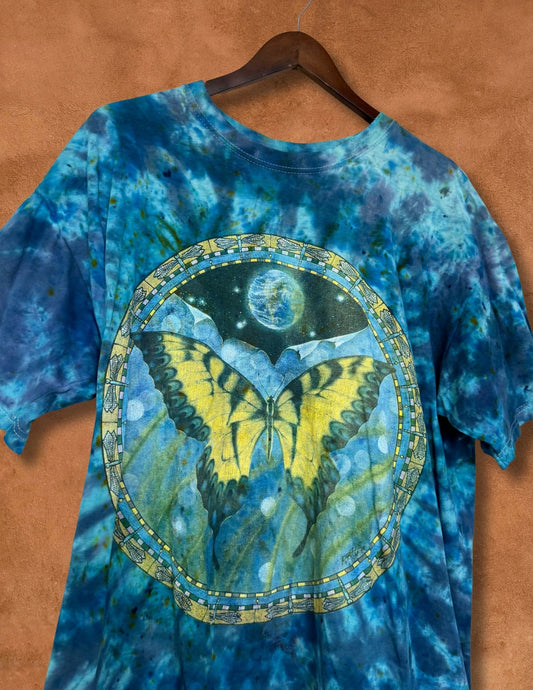 Upcycled Vintage 80s Cosmic Butterfly Tee