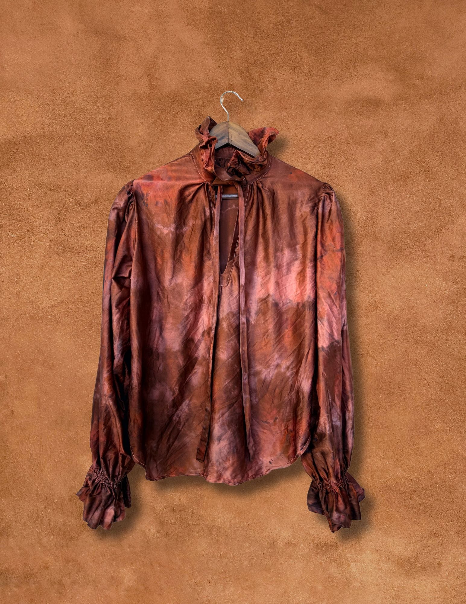 Upcycled Vintage Silk Shirt 44 x 27