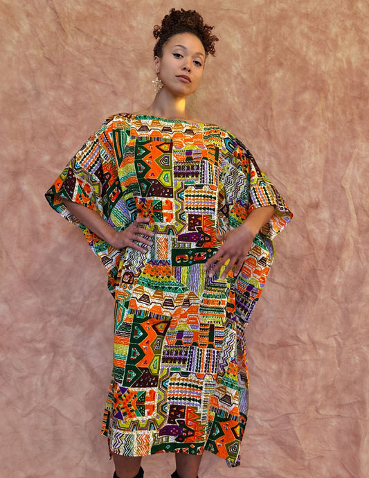 Upcycled Vintage Bark Cloth Top