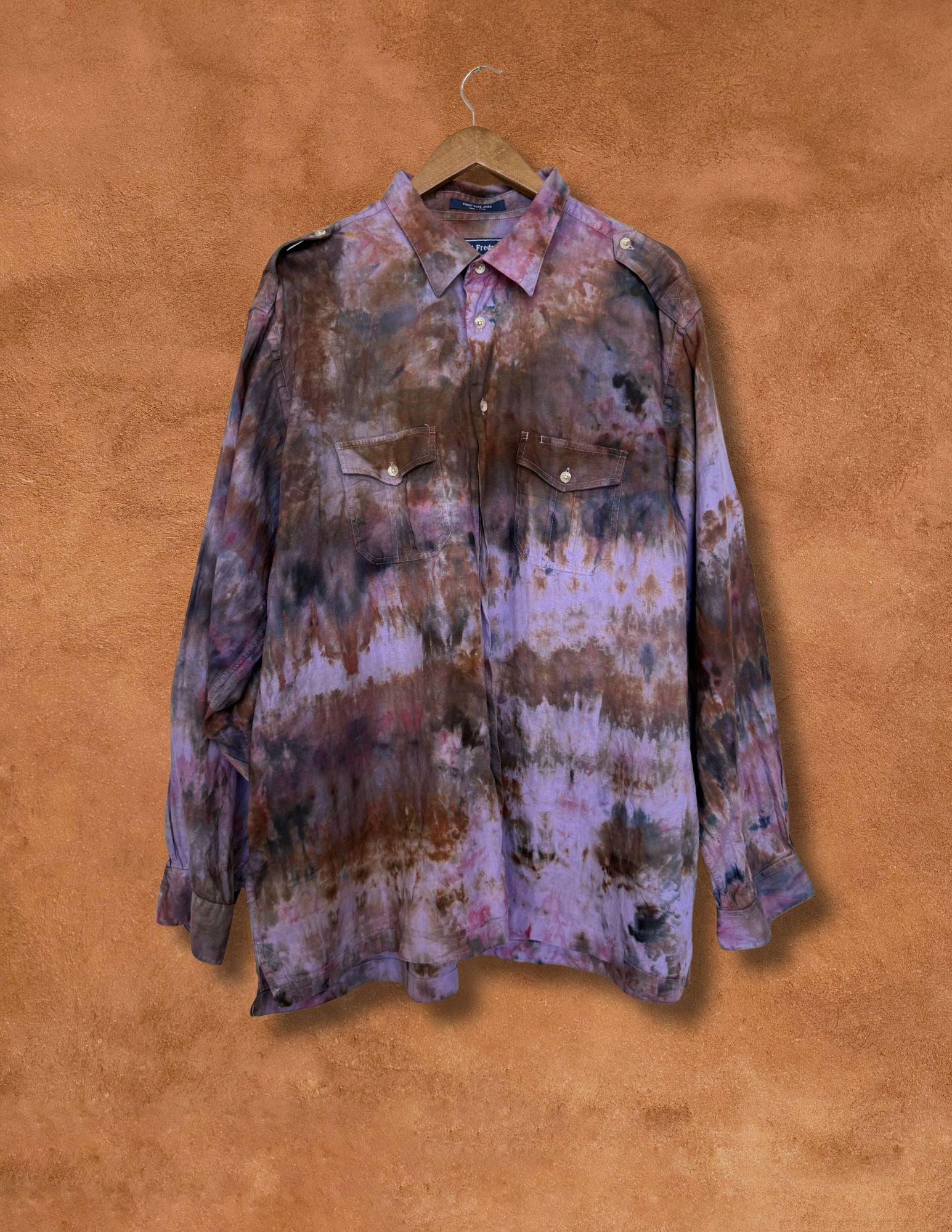 Upcycled Vintage Linen Shirt -XXL