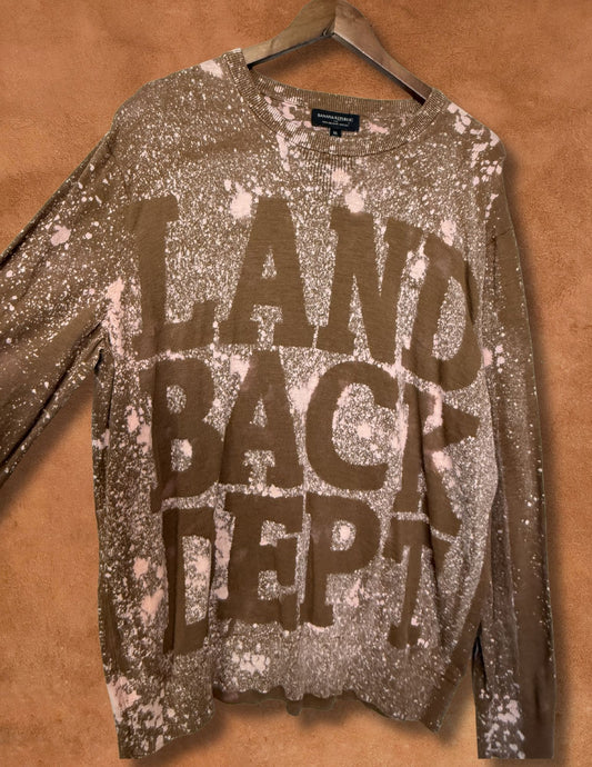Upcycled Vintage Sweater- Land Back Dept 48 x 29