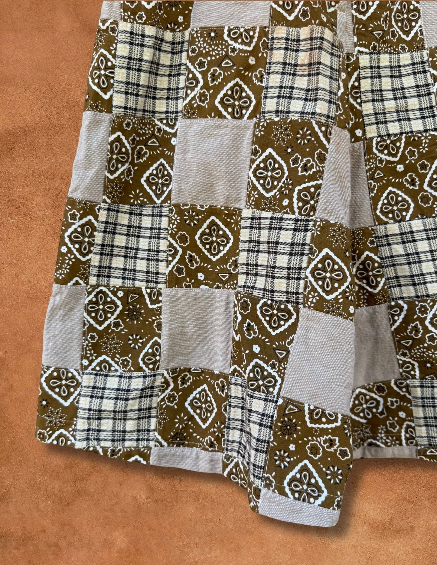 Upcycled High Waisted Quilted Shorts