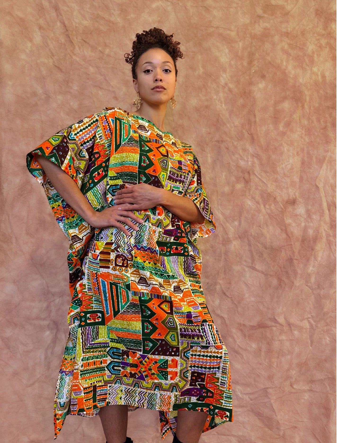 Upcycled Vintage Bark Cloth Top