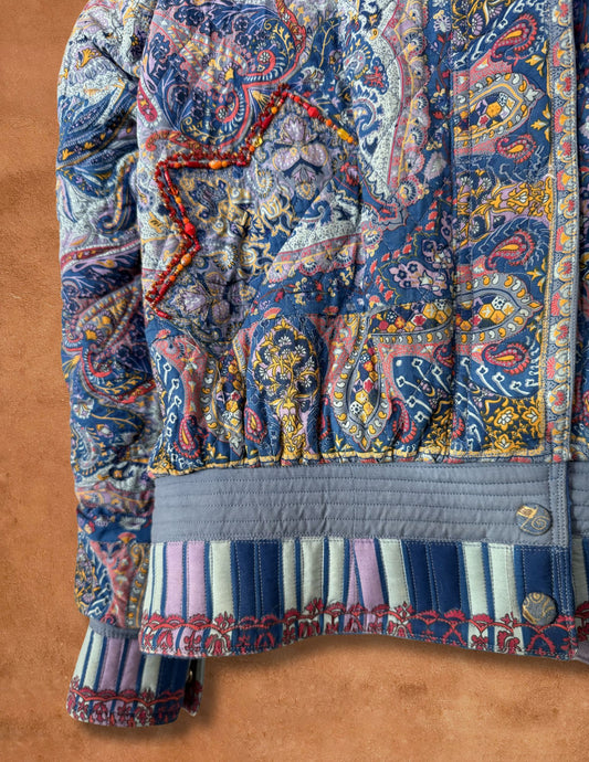 Rare Vintage 80s Paisley Quilted Jacket 44 x 23