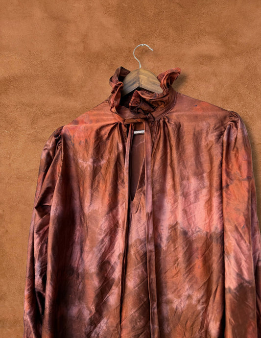Upcycled Vintage Silk Shirt 44 x 27