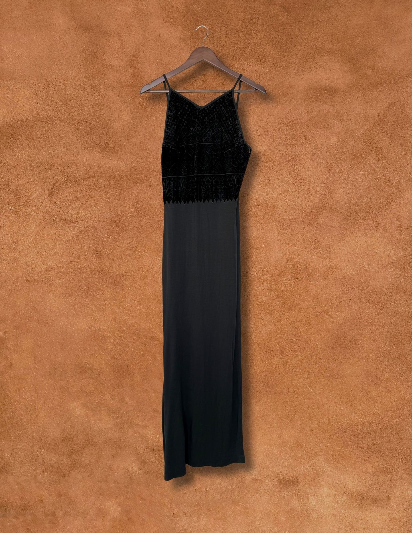 Vintage 90s Flocked Ornate Dress by Dries Van Noten