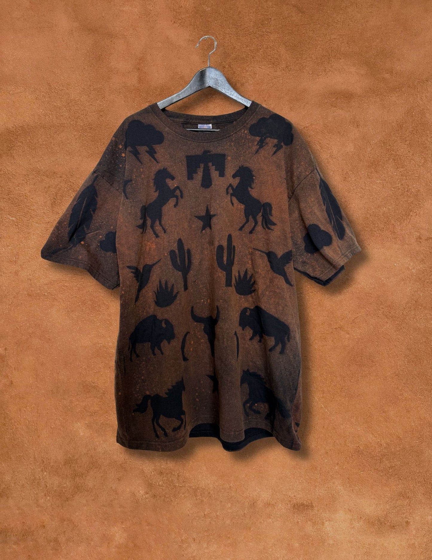 Upcycled Vintage Tee- 52 x 32 Eclectic Southwest