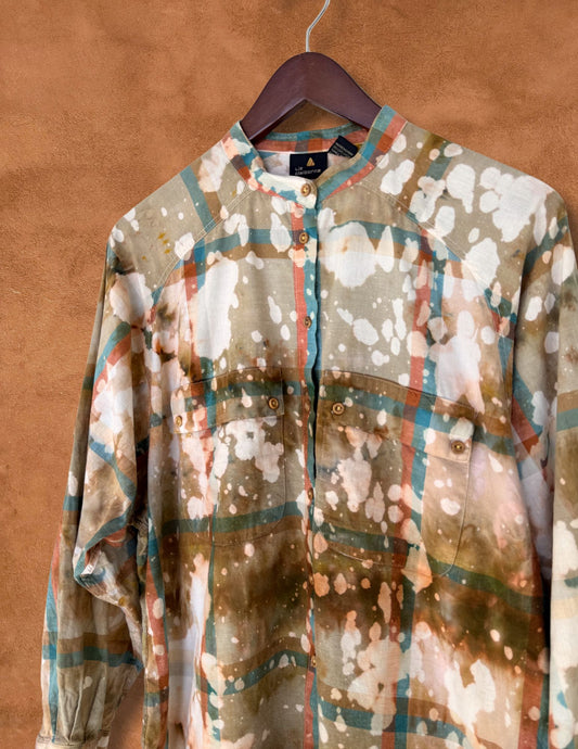 Upcycled Vintage 70s Campus Shirt 46 x 26