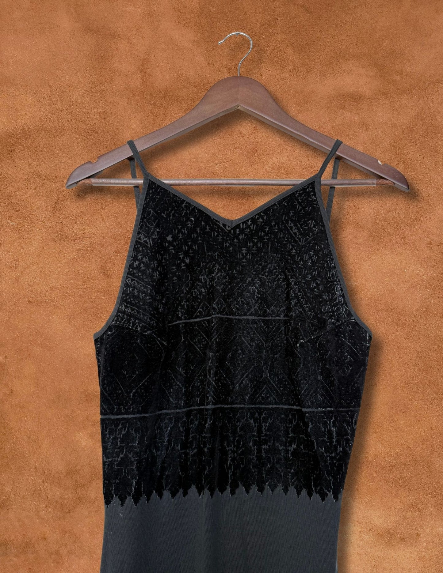 Vintage 90s Flocked Ornate Dress by Dries Van Noten