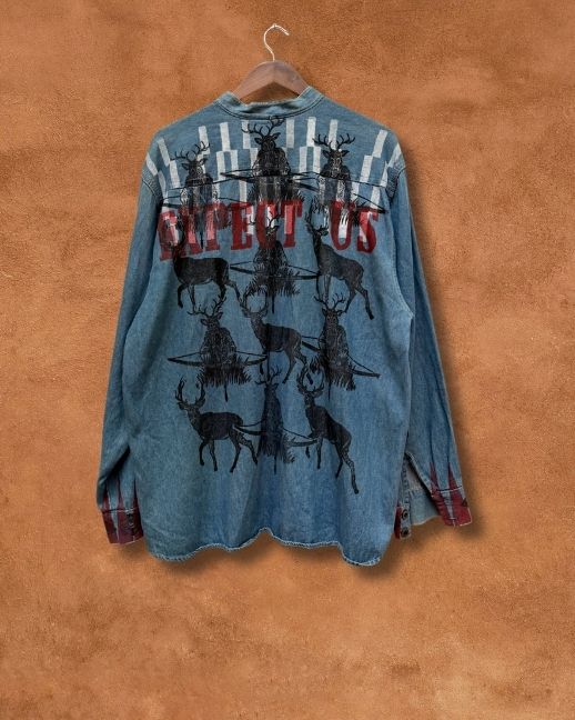 Expect Us Western Shirt 52 x 33 by Running Horse Studio