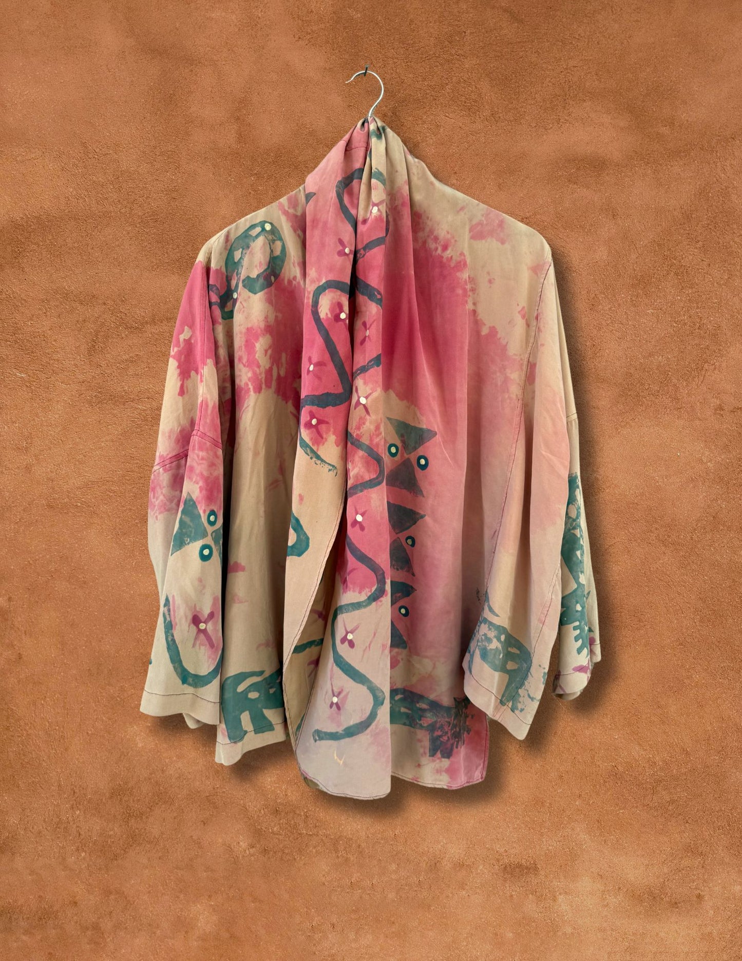 Vintage Silk Handpainted Desert Set