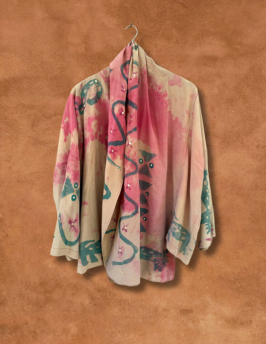 Vintage Silk Handpainted Desert Set